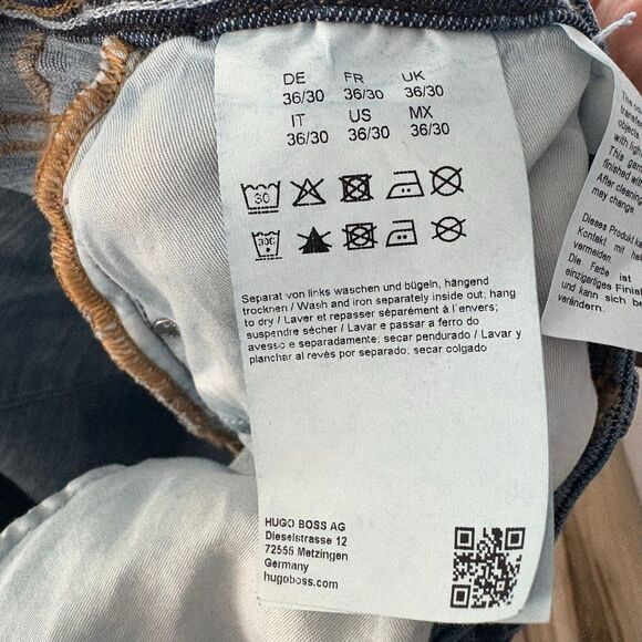 Hugo Boss Maine Regular Fit Stretch Blue Designer Jeans Men’s Size 36x30 - Picture 9 of 9